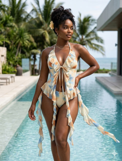Golden Hour 3-Piece Ruffle Swim Set (PREORDER COLLECTION)